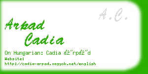 arpad cadia business card